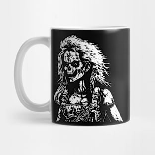 Metalhead GIrl Skull Mug